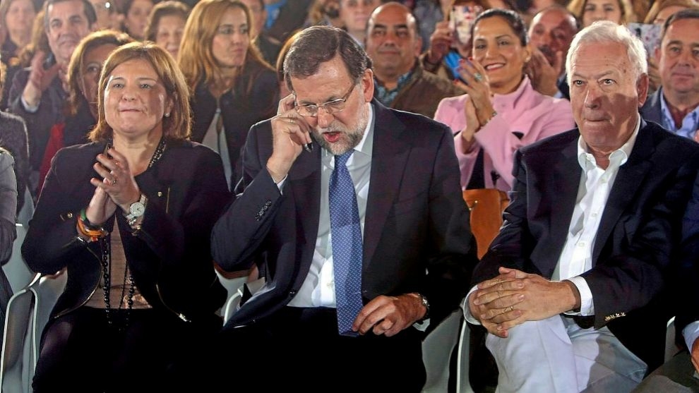 Mariano Rajoy junto a Isabel Bonig y García Margallo