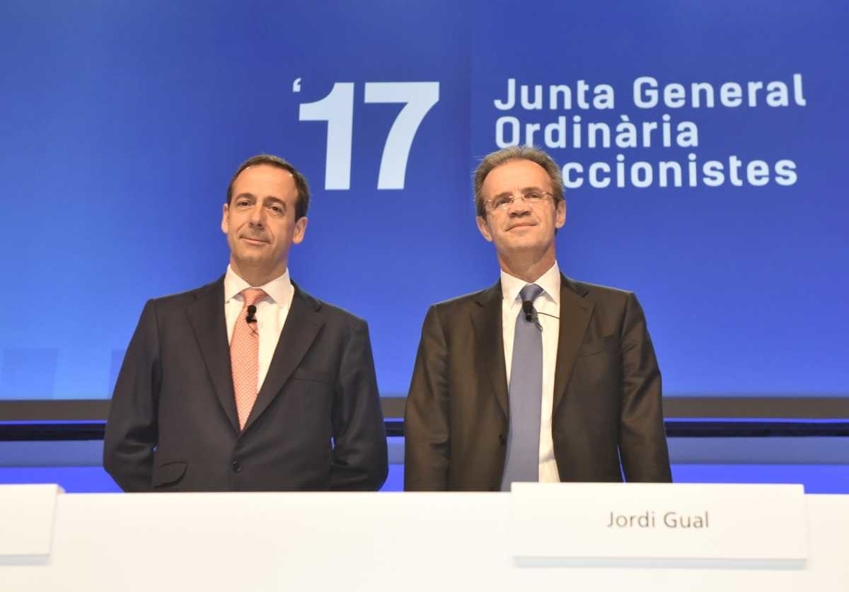 Gonzalo Gortázar y Jordi Gual, consejero delegado y presidente de CaixaBank
