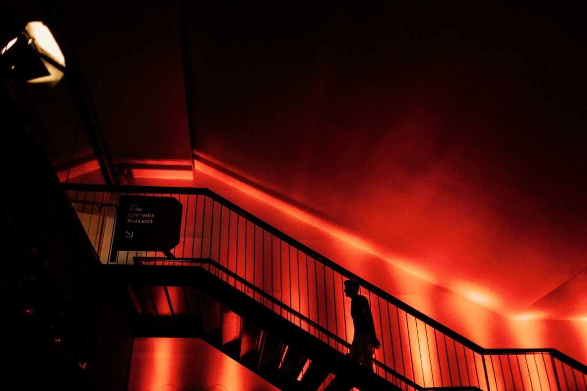 Las escaleras que conducen a los conciertos de Rambleta