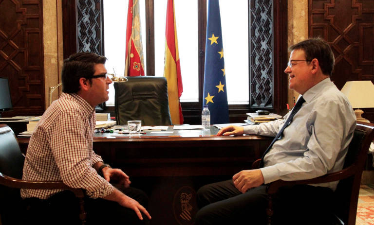 Jorge Rodríguez y el presidente de la Generalitat, Ximo Puig