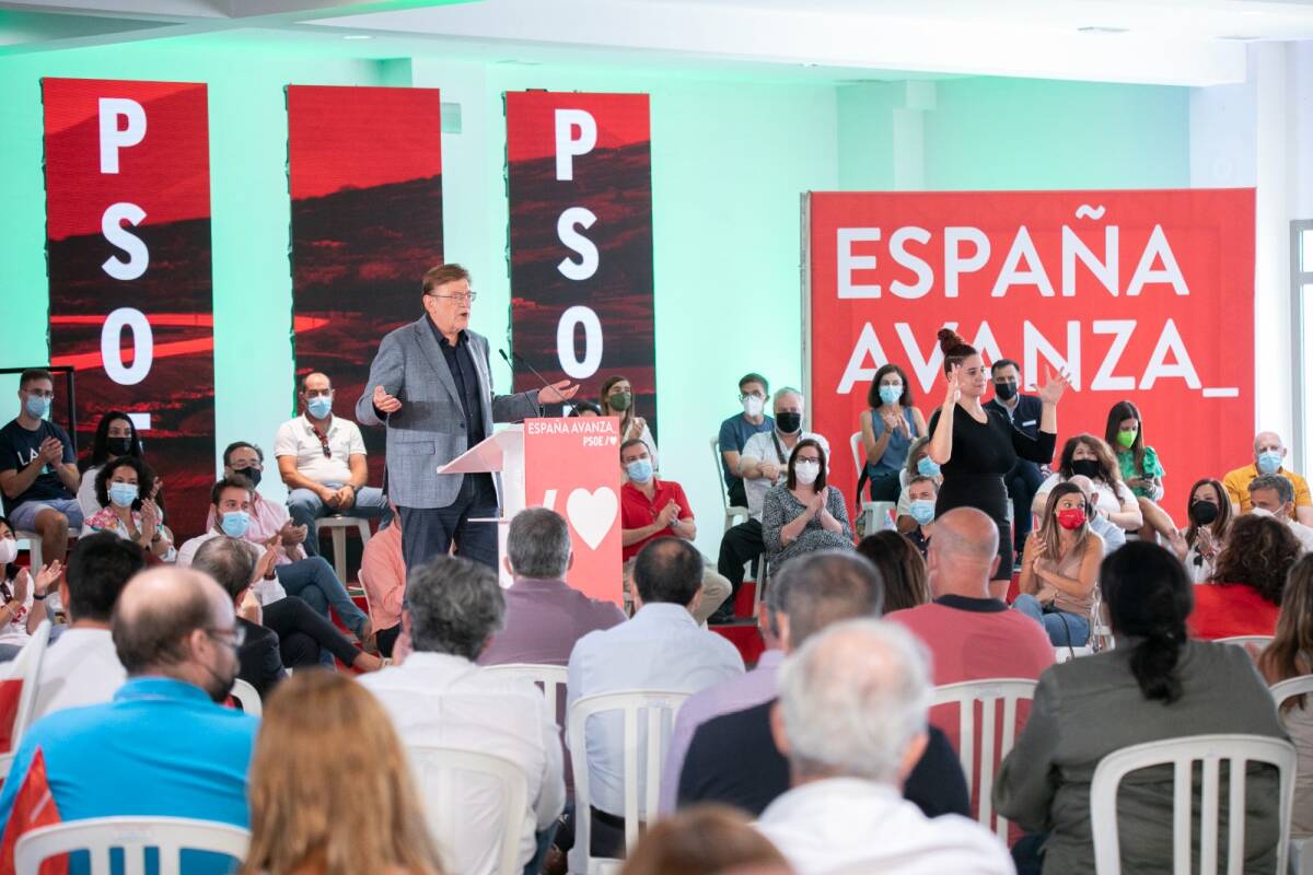 Puig, durante su intervención en el inicio de curso del PSOE en Jaén. Foto: PSOE