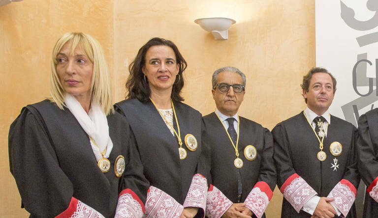 Margarita Soler (segunda por la izquierda) en el XX aniversario del CJC. Foto: MARGA FERRER