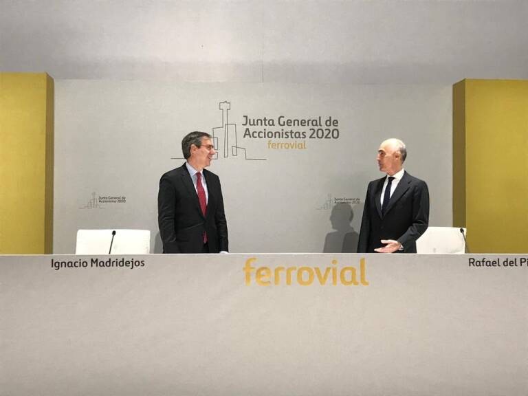 El presidente de Ferrovial, Rafael del Pino, y el consejero delegado del grupo, Ignanio Madridejos. Foto: FERROVIAL