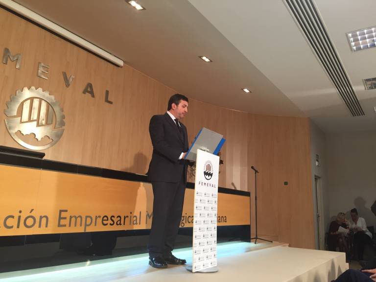 Vicente Lafuente, en la entrega de los premios Femeval