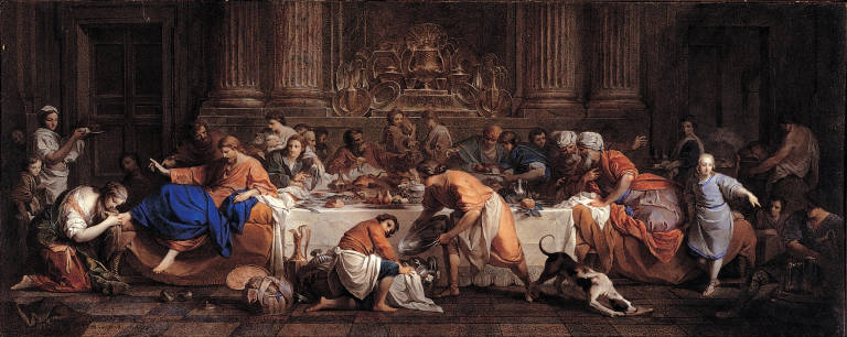 Pintura monumental de Maria Felice Tibaldi, titulada 'Dinner at the House of the Pharisee'