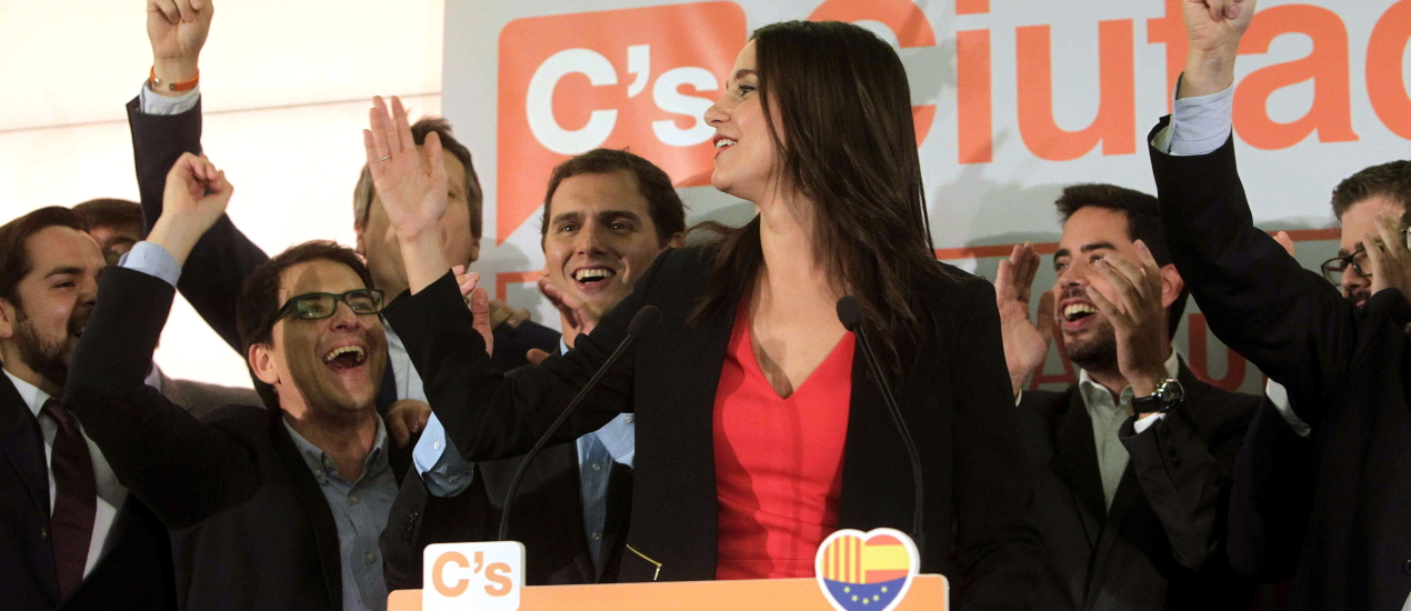Inés Arrimadas celebra el resultado de Ciutadans (EFE)
