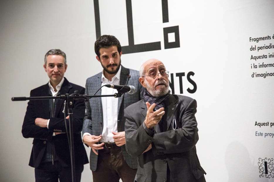 Román de la Calle junto a Pitarch y el director del Consorci de Museus, José Luis Pérez Pont