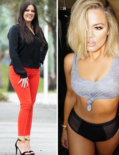 Khloe Kardashian antes y después
