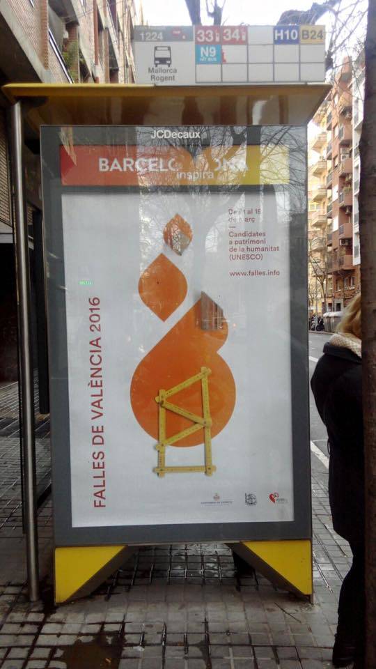 Foto: uno de los carteles en Barcelona.