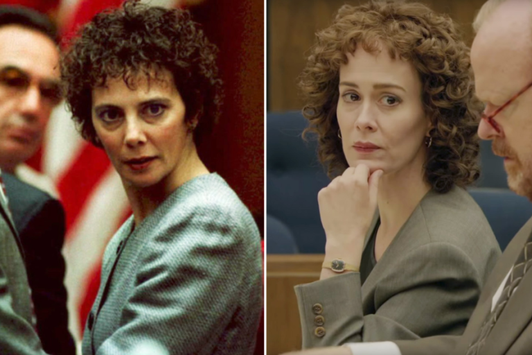 La Fiscal Marcia Clark, que sufrió un juicio paralelo por parte de la opinión pública, y la actriz que la interpreta, Sarah Paulson