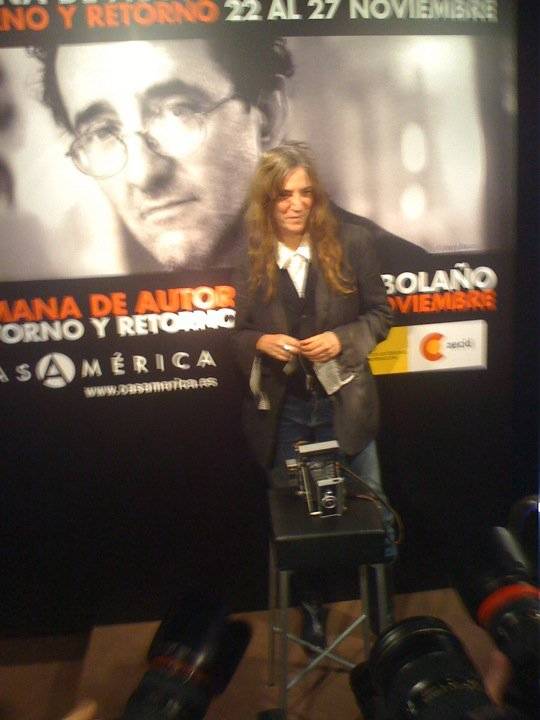 Patti Smith en Madrid en un homenaje a Roberto Bolaño, 2010. Foto: Rafa Cervera