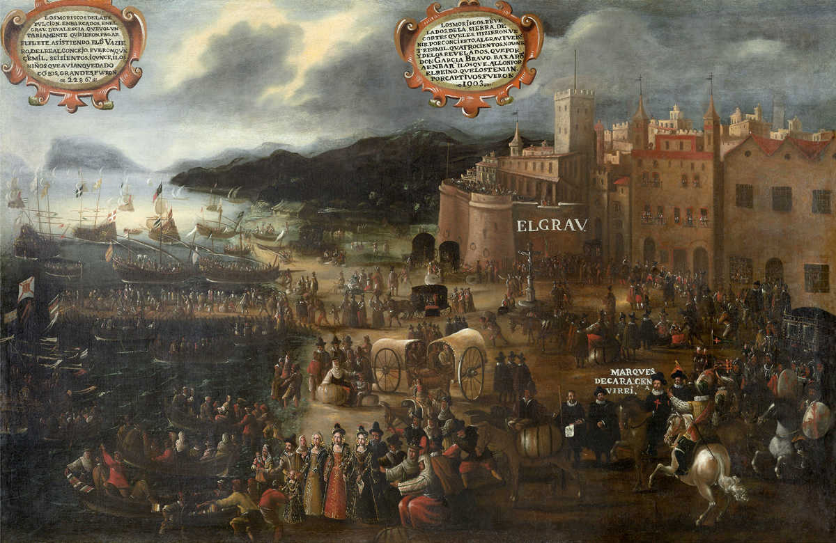 L’expulsió dels moriscs. Oli de Pere Oromig (1616). Col·lecció Bancaixa