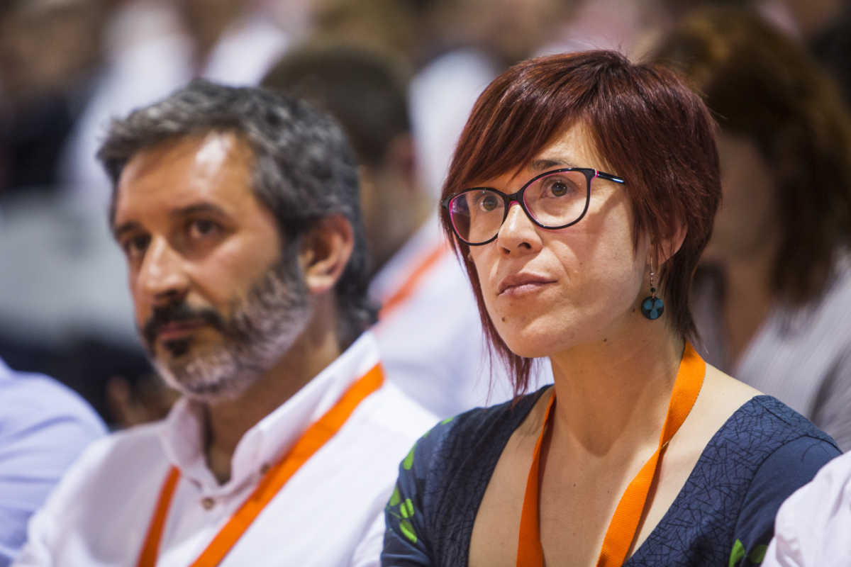 Rafa Carbonell y Àgueda Micó en el VII Congrés del Bloc. EVA MÁÑEZ