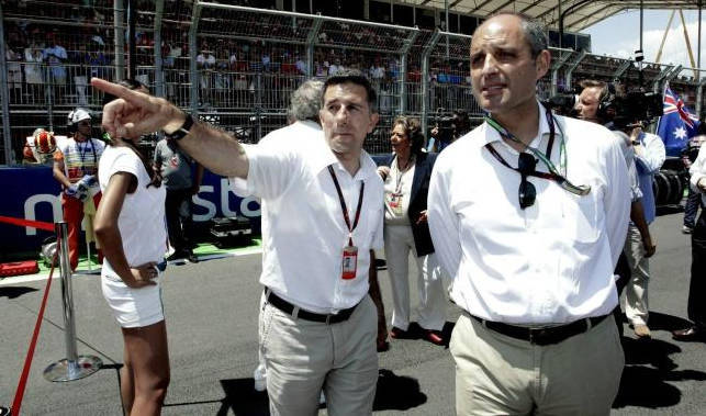 Aspar y Francisco Camps, en el Gran Premio de F1 celebrado en 2010 en Valencia. EFE