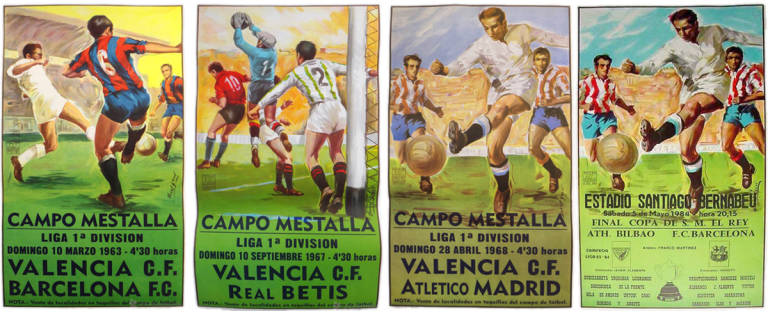 Algunos carteles basados en fondos del artista valenciano Salvador Donat Saurí