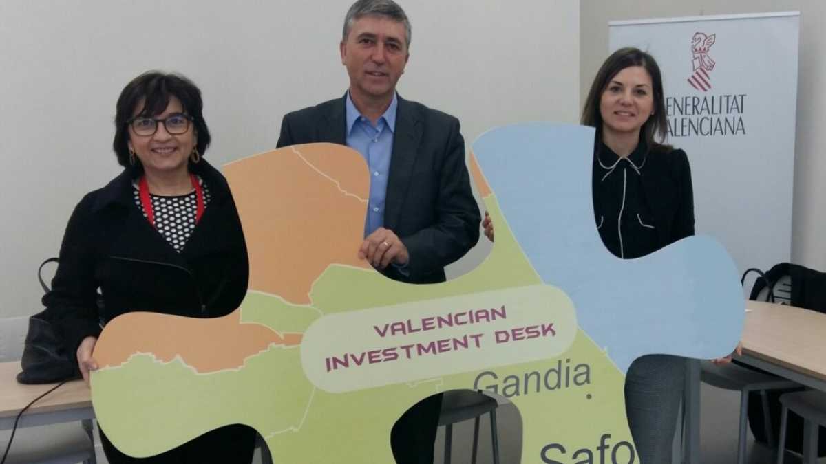 Blanca Marín, Rafael Climent y Dolores Parra, en la presentación de la Valencia Investment Desk