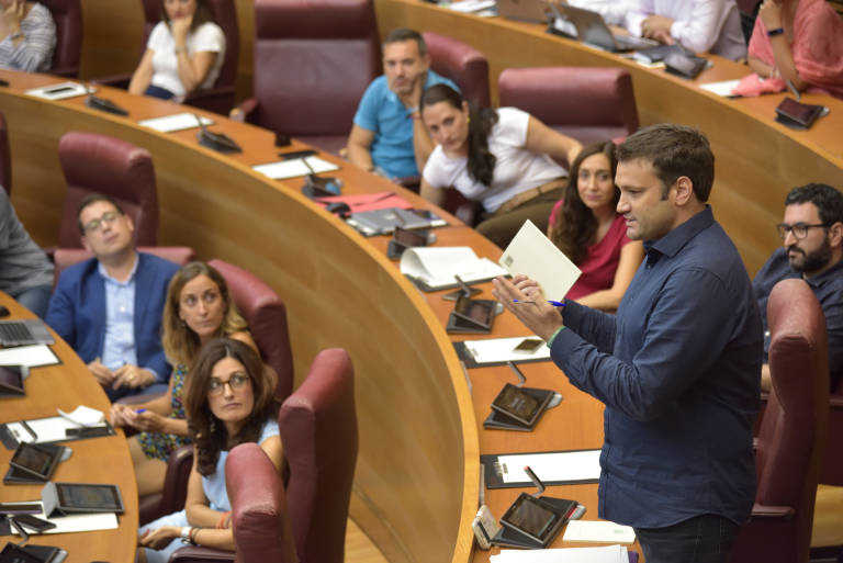 El diputado de Podemos y portavoz adjunto, César Jiménez. Foto: CORTS