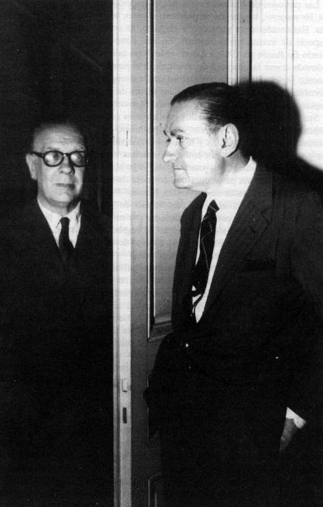 Jorge Luis Borges y Manuel Peyrou. Foto: BIOY CASARES