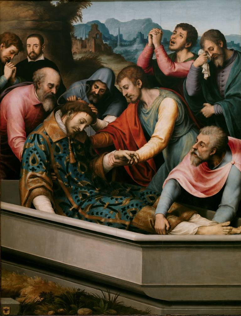  Una de las tablas del retablo de la iglesia de San Esteban, hoy en el Museo del Prado, obra de Juan de Juanes