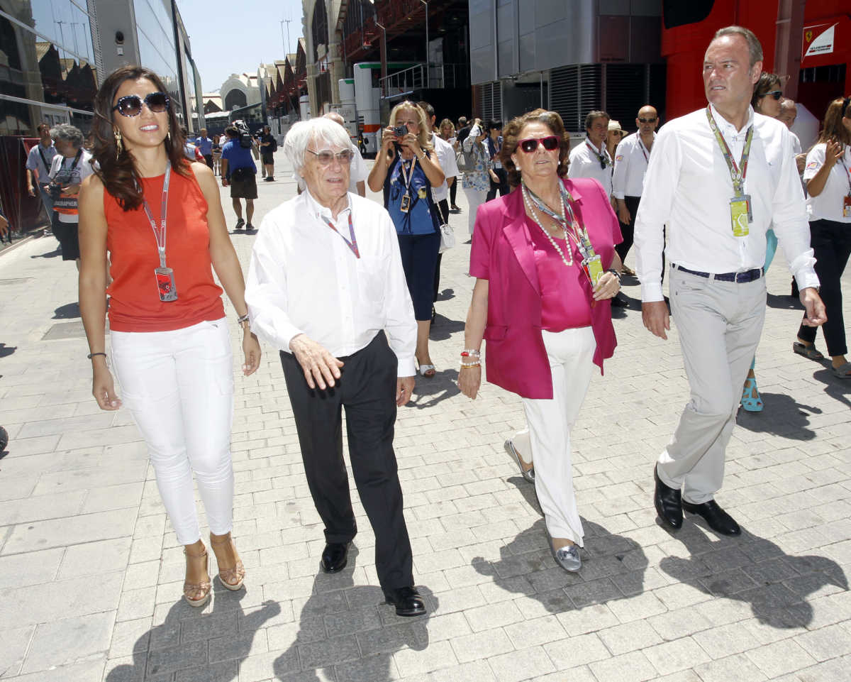Rita Barberá y Alberto Fabra, en el Gran Premio de 2012. Foto: GVA