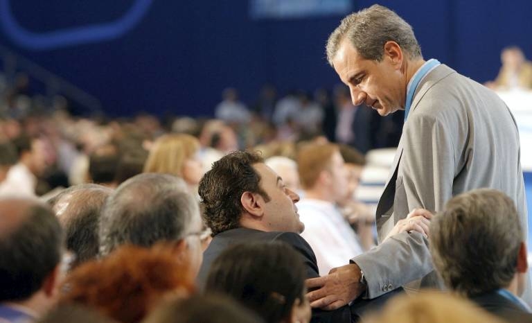 Gerardo Camps y Juan Costa, en el Congreso del PP de 2008. Foto: EFE