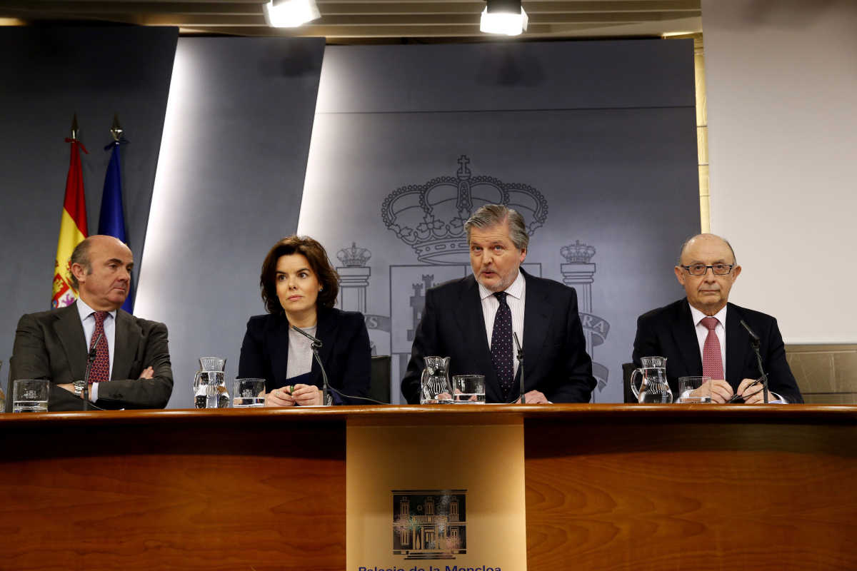 Rueda de prensa posterior al Consejo de Ministros, este viernes. Foto: EFE/Sergio Barrenechea