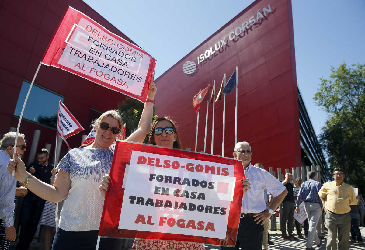 Protesta el pasado martes, día de la junta de accionistas. Foto: EFE/Mariscal