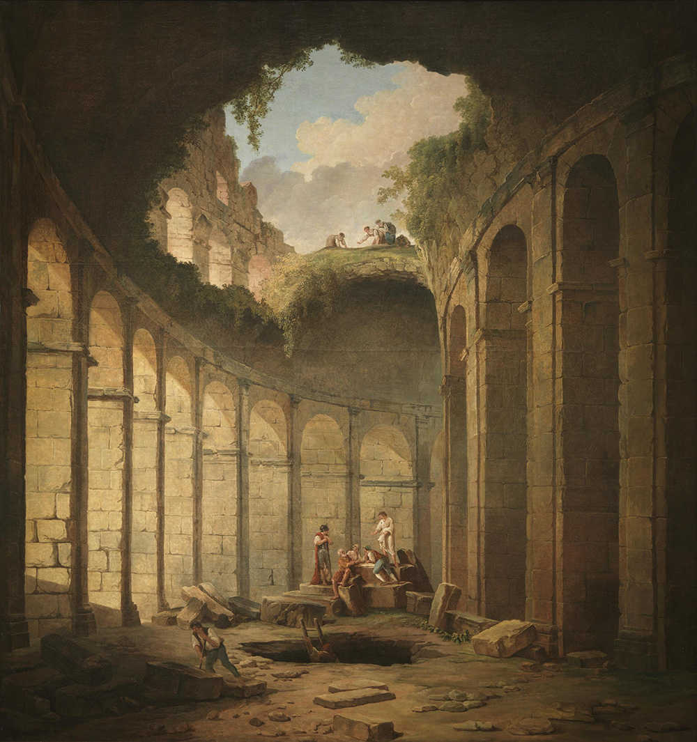 El Coliseo de Roma por Hubert Robert
