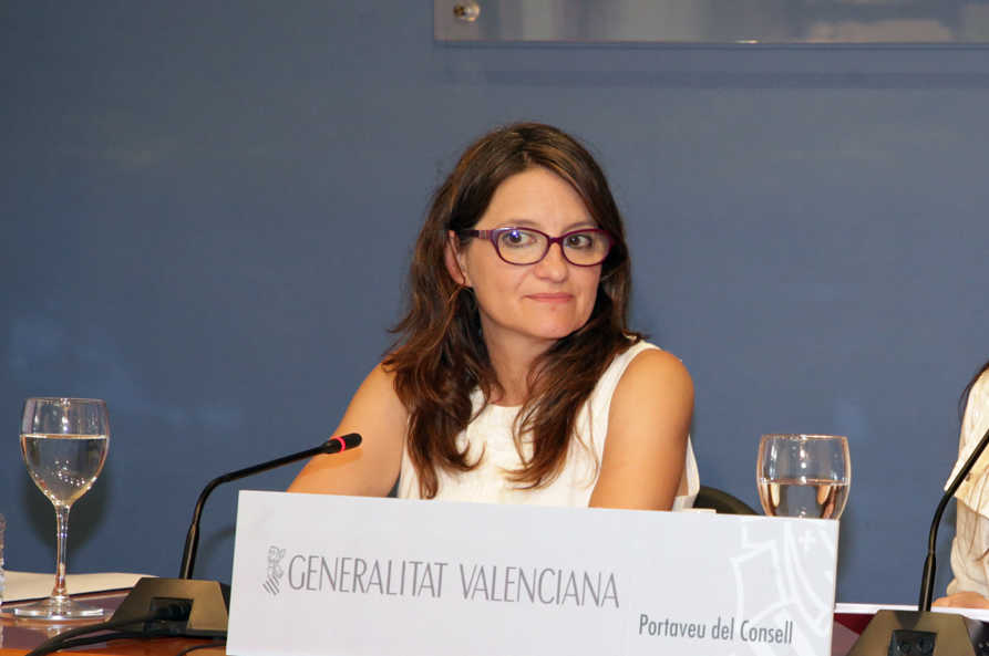 Mónica Oltra, este viernes en Alicante. Foto: GVA