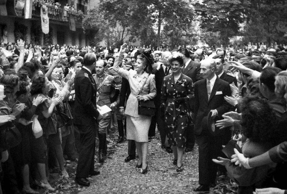 Eva Perón y Carmen Polo