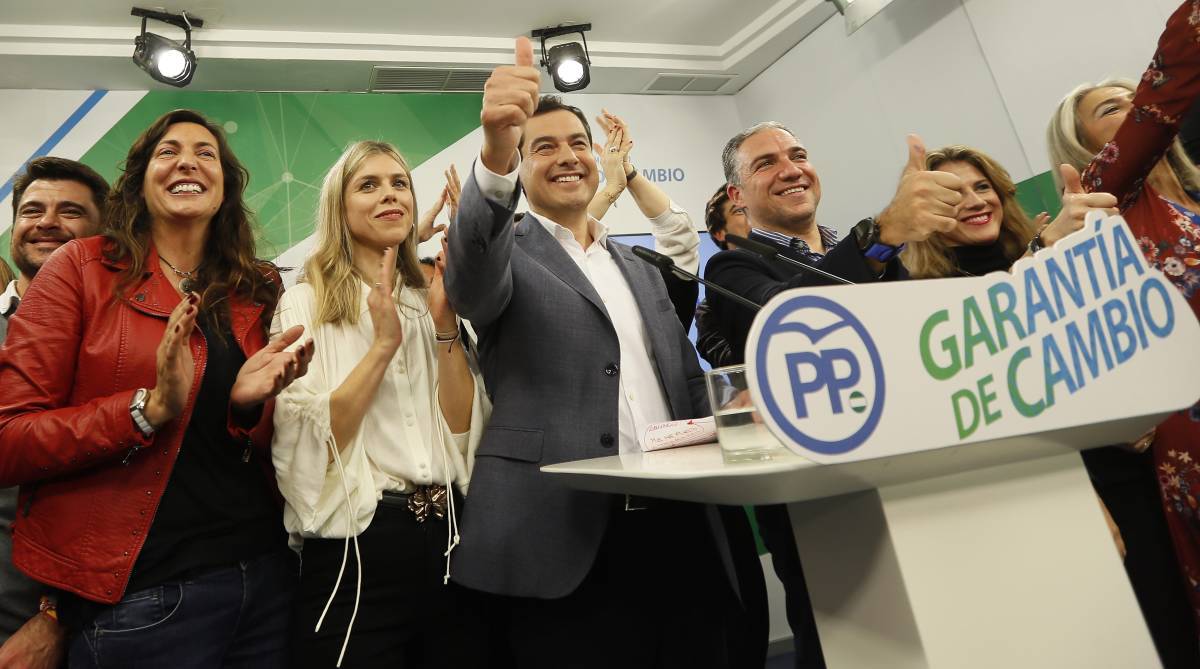 El candidato del PP, Juanma Moreno, puede ser presidente de la Junta. Foto: EFE