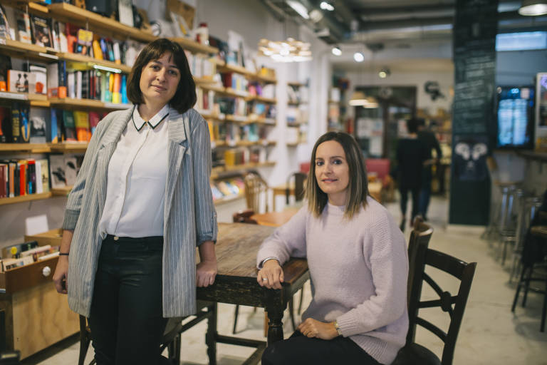 Carla Monleón y Àngela Ballester, aspirantes de la lista alternativa a la de Iglesias. Foto: KIKE TABERNER