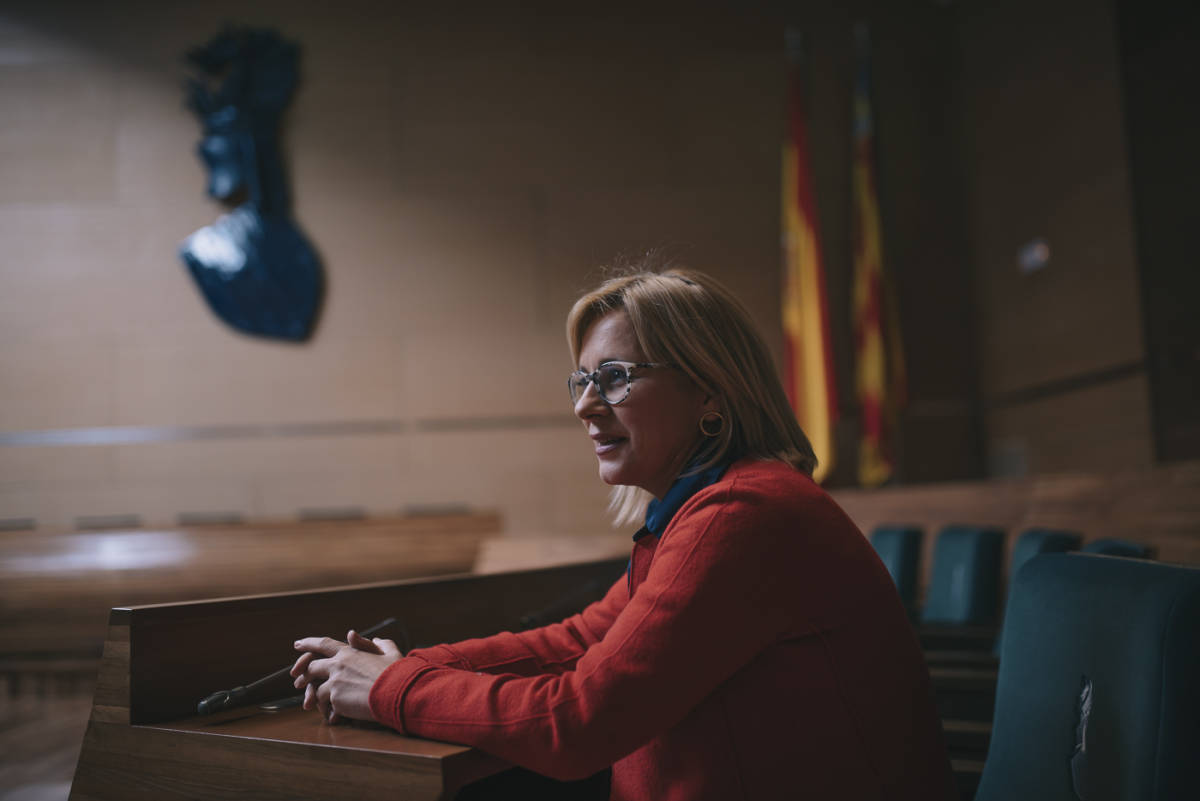 Mari Carmen Contelles en el pleno de la Diputación de Valencia. Foto: KIKE TABERNER