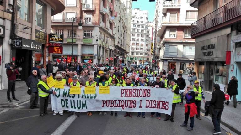 Manifestación de jubilados en València. VP