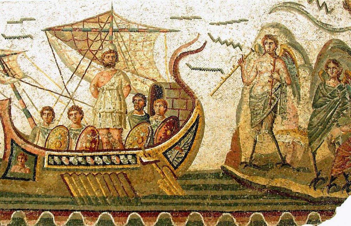 Mosaico inspirat en L'Odissea de Homer