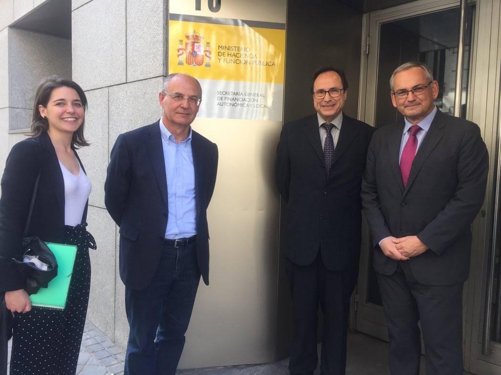 La delegación valenciana que ha visitado el Ministerio. Foto: JV Boira