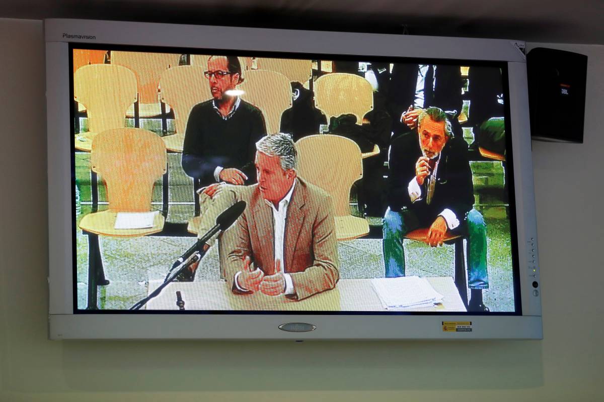 Álvaro Pérez, Pablo Crespo y Francisco Correa, durante el juicio. Foto: EFE/Chema Moya