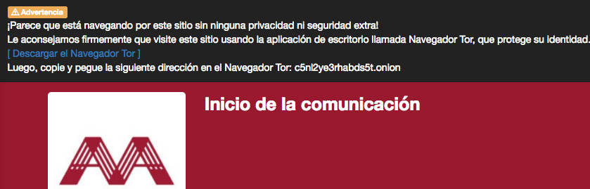 Mensaje en la página de denuncias de la Agencia Valenciana Antifraude.