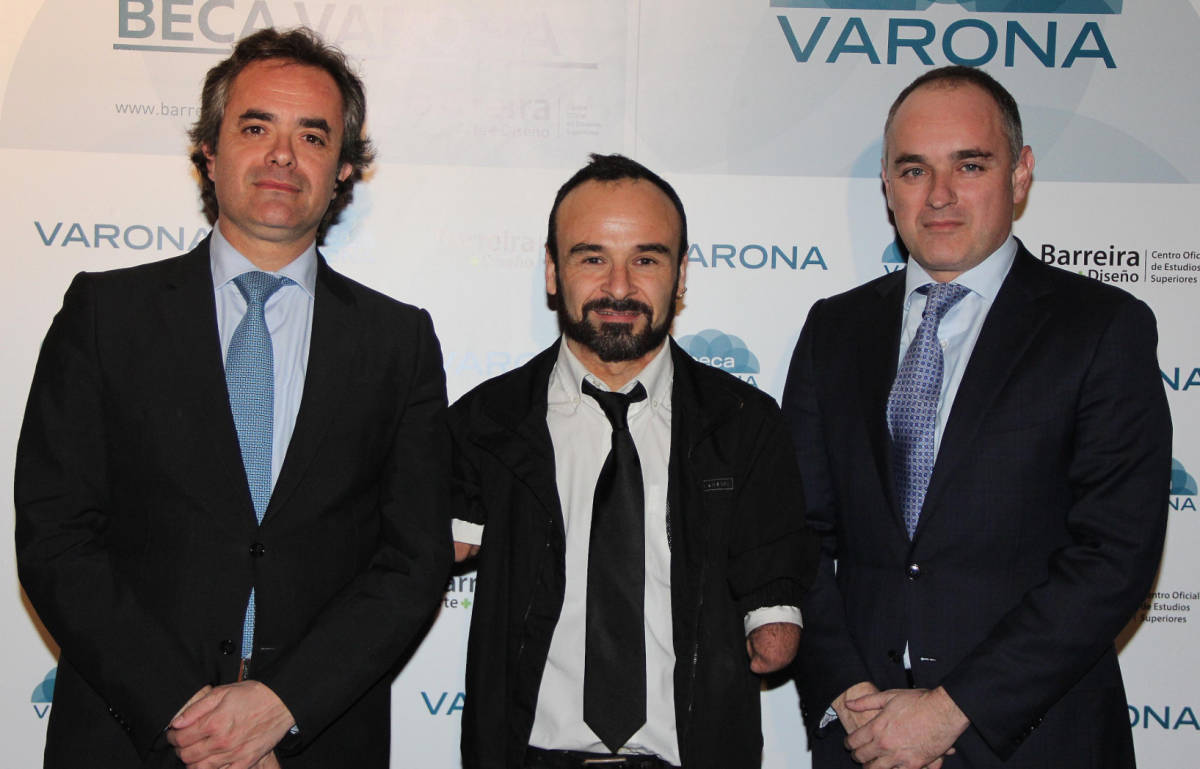 Federico Varona, Ricardo Ten e Ignacio Varona en acto entrega Beca VARONA