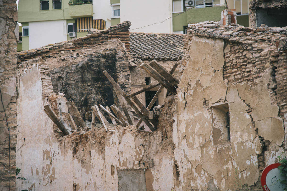 Derrumbe en la Alquería del Moro. Foto: KIKE TABERNER