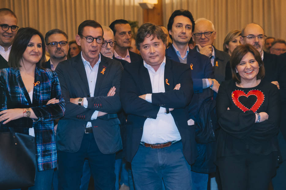 Catalá, Clemente, Santamaría, Betoret y Bonig en un acto de partido. Foto: KIKE TABERNER