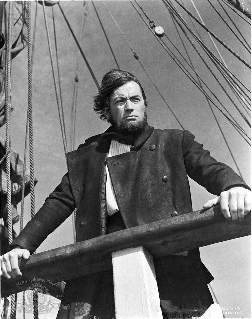 Gregory Peck fa de Capità Ahab en "Moby Dick" (1956), dirigida per John Huston