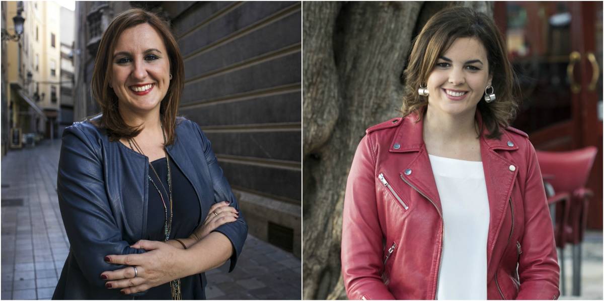 La candidata del PP, María José Catalá, y la socialista, Sandra Gómez. Fotos: EVA MÁÑEZ