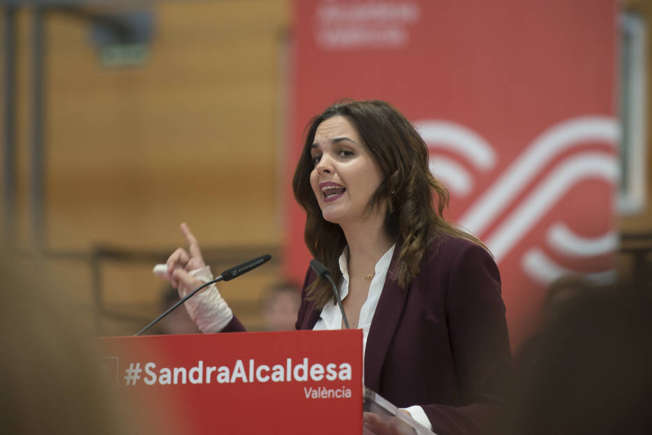 La candidata socialista al Ayuntamiento de València, Sandra Gómez. Foto: KIKE TABERNER