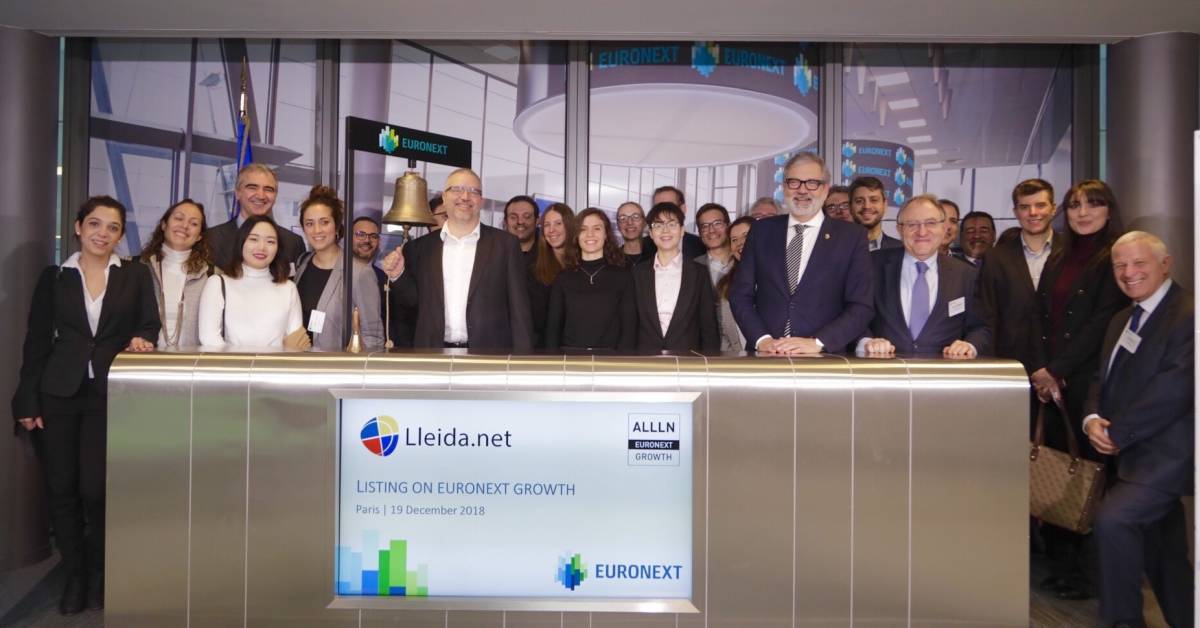 Campanazo bursátil de Lleida.net en el Euronext Growth