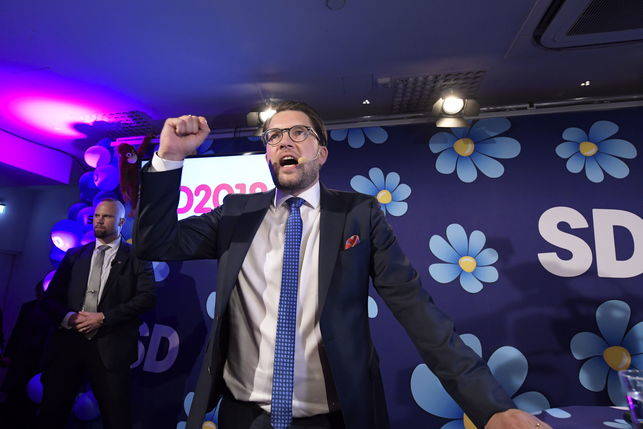 Jimmie Åkesson, líder del partido de extrema derecha Demócratas Suecos. Foto: EFE
