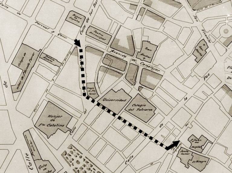 Plano de Manel Arcos sobre el atraco de 1871