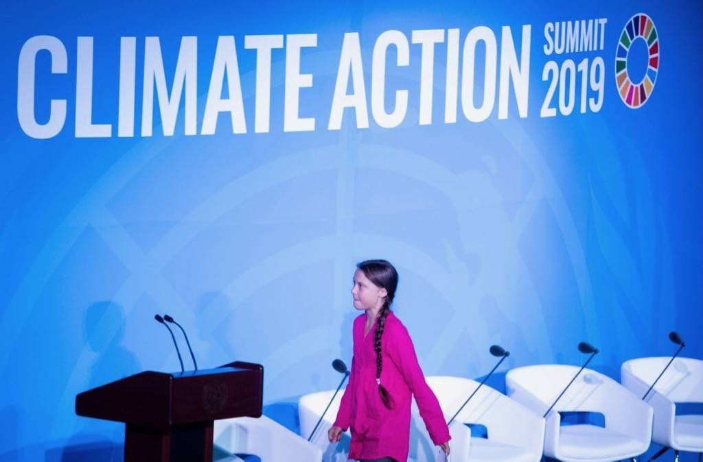 Greta Thunberg en la Cumbre de Acción Climática de las Naciones Unidas