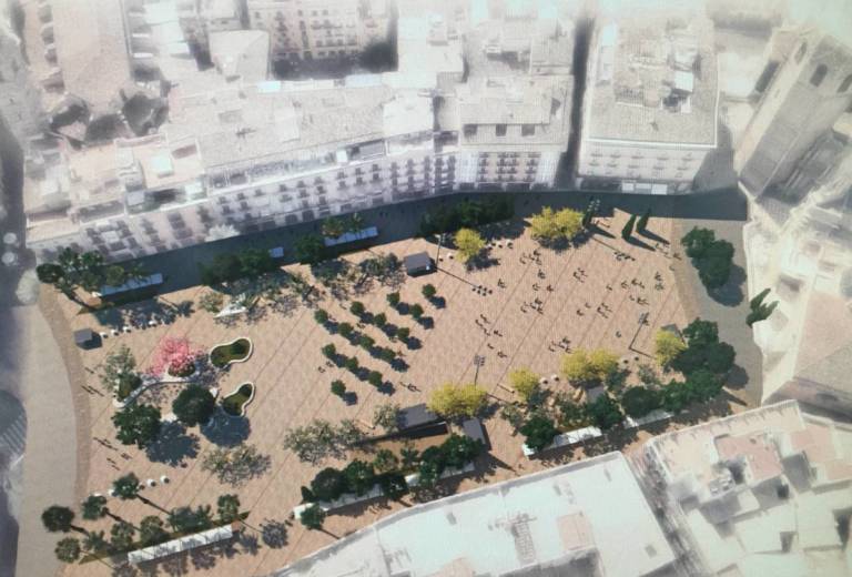 Proyecto de remodelación de la Plaza de la Reina. Foto: AYTO DE VLC.