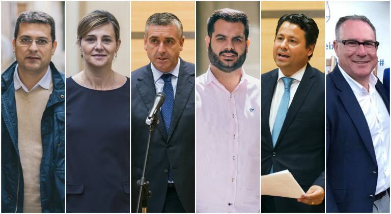Adsuara, Bastidas, Gil, Martínez, Montero y Pérez, algunos de los posibles aspirantes. Foto: VP
